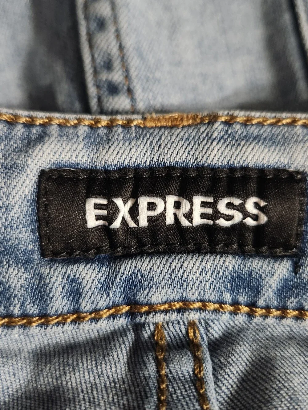 Express Light Blue Stretch, Athletic Slim Straight Jeans, Size: 36 X 30